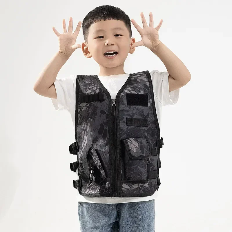 Tactical Cosplay Training Vest For Combat Uniform Militar Kids Boy Special Soldier Forces Girls Camouflage Clothes