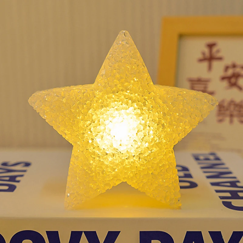Star Handheld LED Light Plastic Star Shaped Night Light Anti-slip Band Light Lamp For Dance Performance Stage Photo Prop