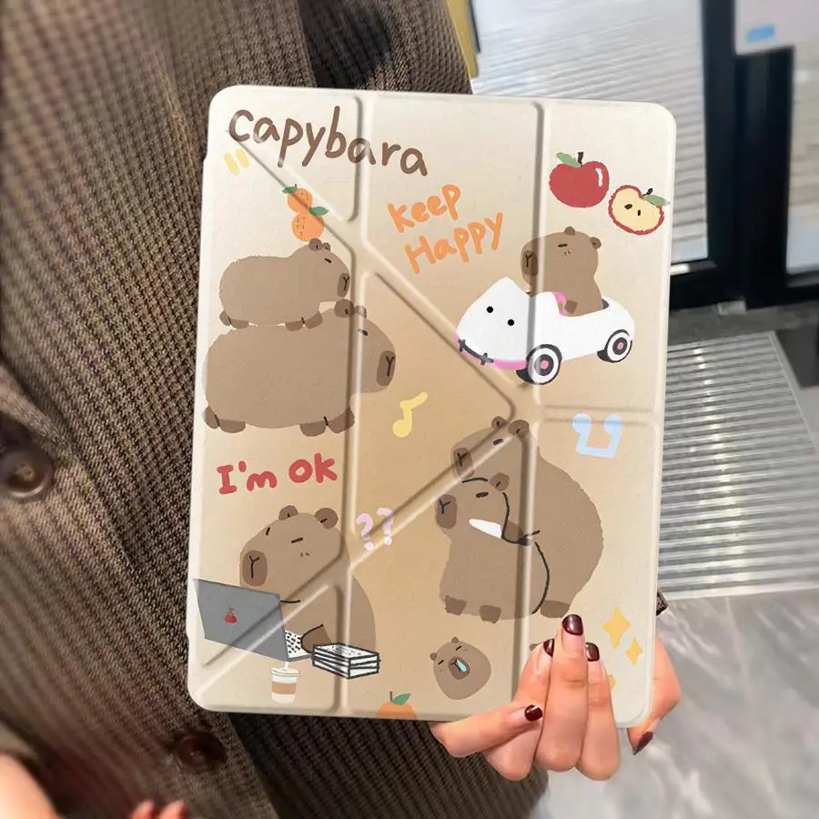 

Чехол-подставка для планшетов iPad Pro 11-го, 10-го, 9-го, 8-го, 7-го поколений, 12.9 дюймов, Mini 6, 7, Pro 2025, Air 4, 5, M3, M2, 1, 2, M4, 11 дюймов. Милый дизайн.