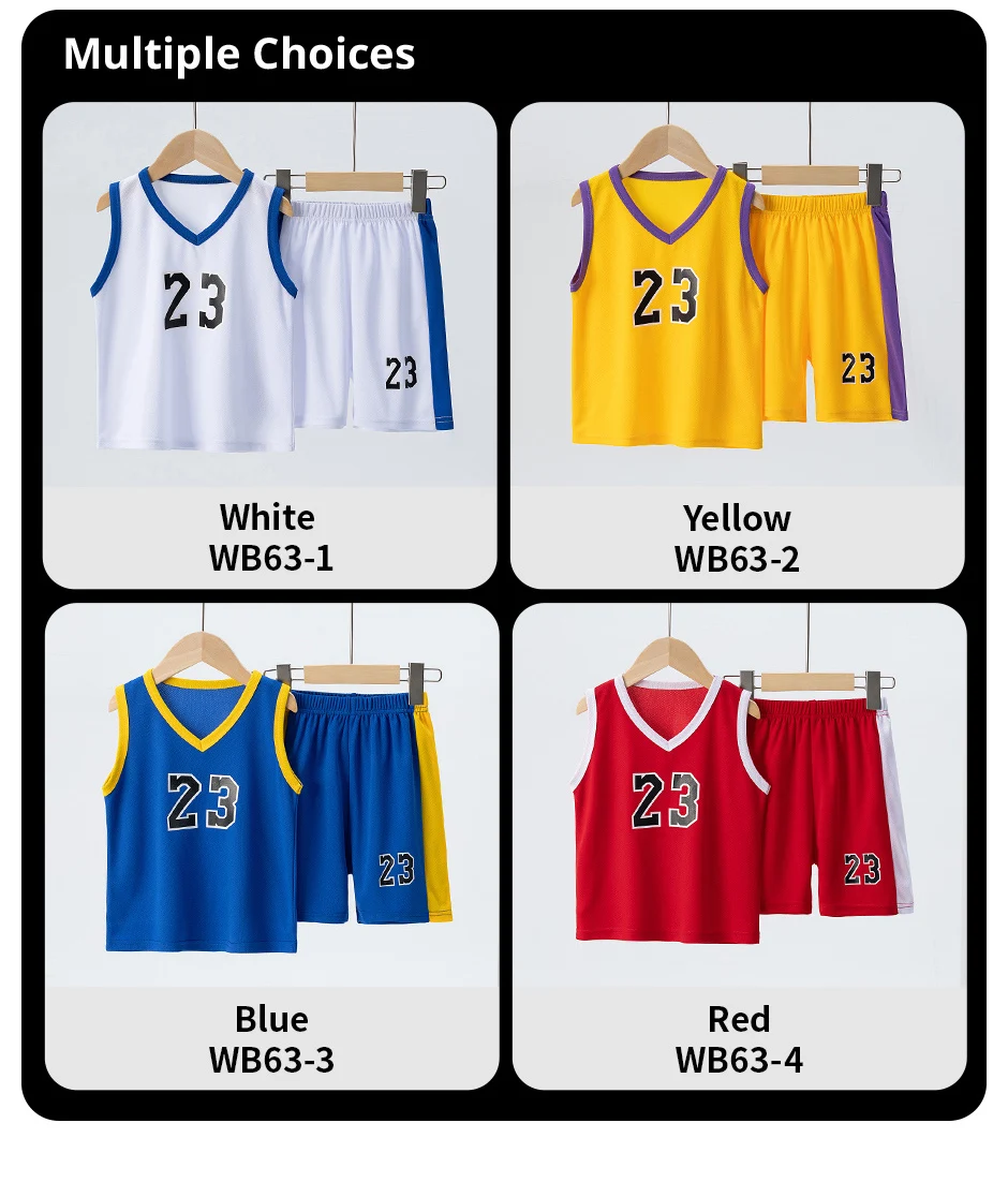 Sommer-Basketballanzug für Kinder, Sportweste für Jungen und Mädchen, Shorts-Anzug, 23rd Handsome, Westenanzug für Jungen und Studenten, 2-teilig. – Detail 5