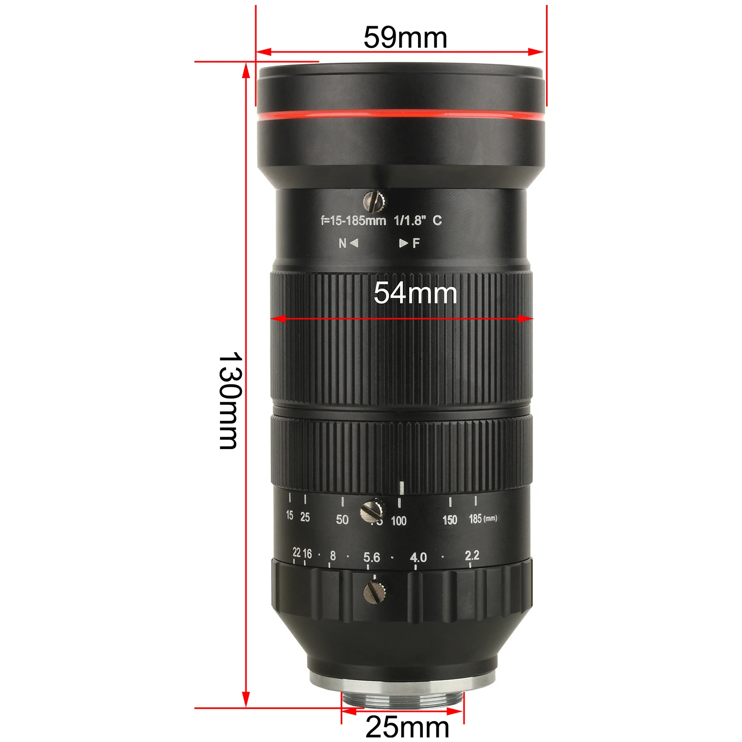 KOPPACE 8 Million Pixel 15-185mm Manual Zoom Industrial Inspection Lens C-Mount
