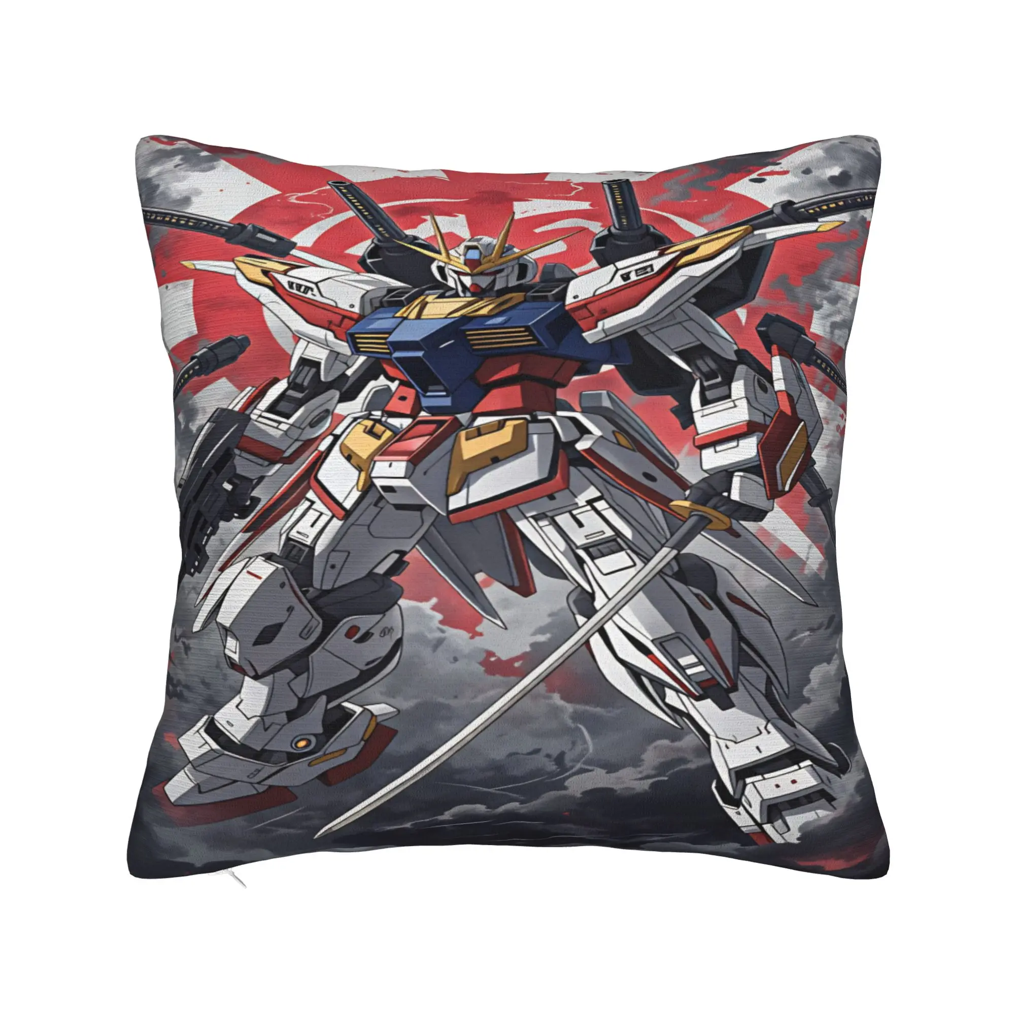 Mobile Suit Gundam Pillow Case  Cute Funny Pillow Cover Soft Pillowcases For Chair Sofa Home Decor