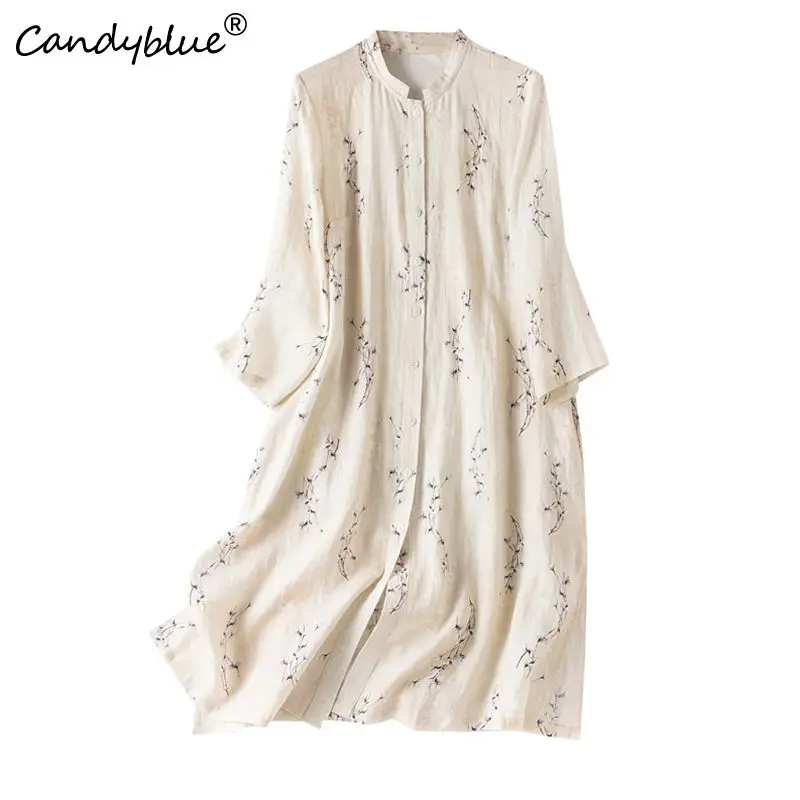 Shirt Women\'s Summer Thin 2023 Spring New Loose Casual Versatility Sun Protection Cardigan Coat Medium Length Top Women Blouse