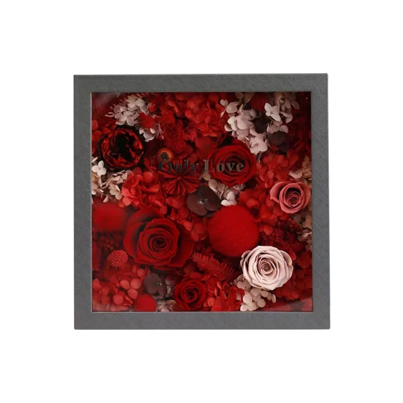 

Eternal Flower Customized Red Rose Gift Box Valentine's Day Gift Pure Handmade