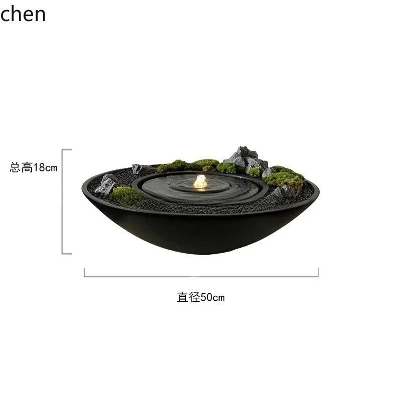 PYH  Fountain Water Flow Ornament Creative Circulation Office Desktop Modern Landscaping Fake Rockery Water Feature