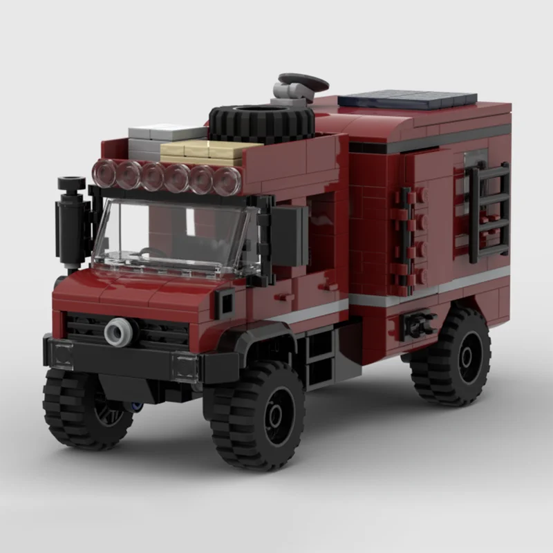 410pcs MOC City Off Road Deluxe UniMog Dual Cab Camper Model Building Blocks Architecture Toy Christmas Gifts Brick Kids DIY