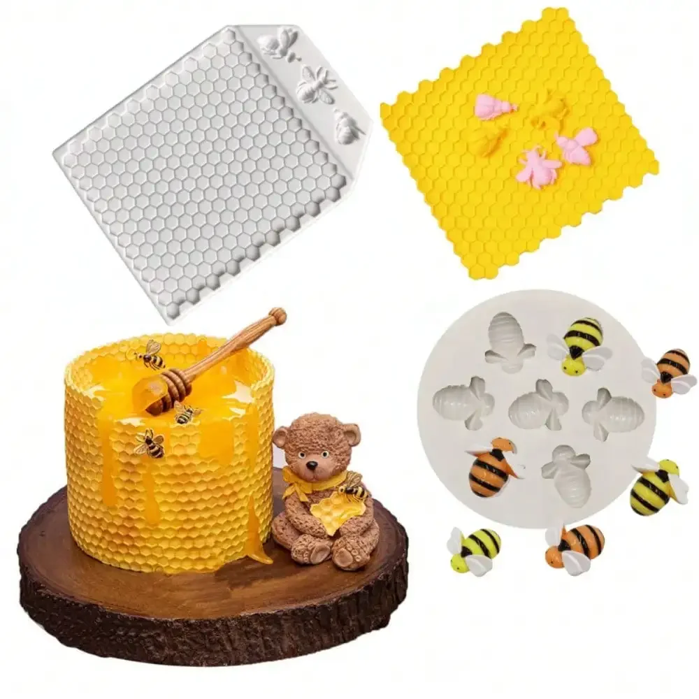 3D-Silikonformen für unwider stehliche Bienen bonbons schaffen süße Meisterwerke, die sich perfekt für Back begeisterte und Küchen handwerker eignen