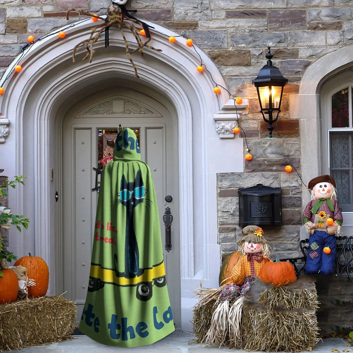 고양이 피트 긴 후드 망토 마녀 중세 의상 코스프레 케이프 할로윈 뱀파이어 성인 유니섹스