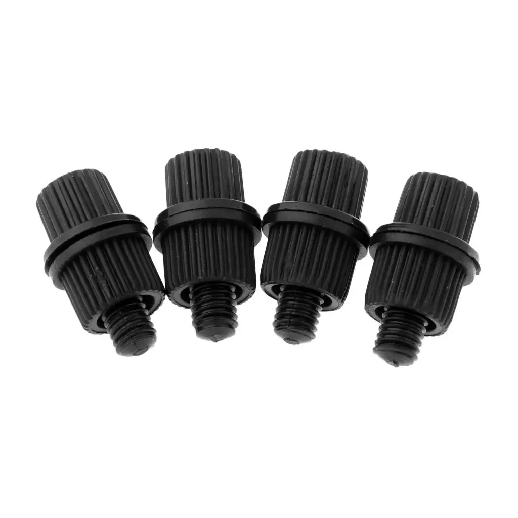 4 Sets Black Nylon License Plate Frame Bolts Screws for Motorcycle Motorbike