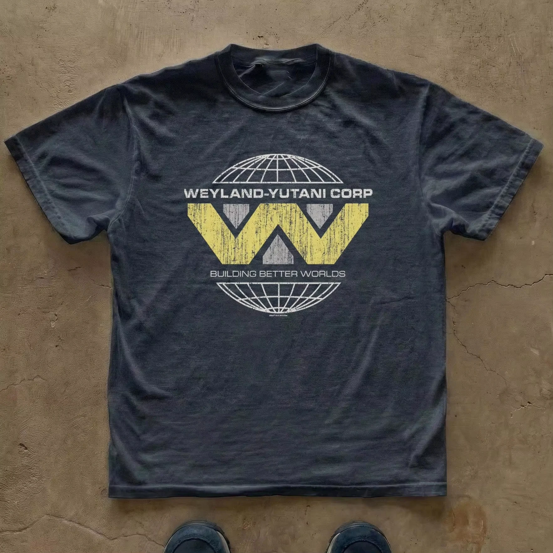 Vintage Streetwear Weyland Yutani Building Better Worlds Retro Alien Corp Scifi Graphic T-Shirt Y2k Graphic Print T Shirt Unisex