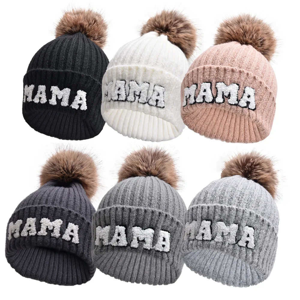 

Winter Baby Hats Newborn Supplies Warm and Windproof Earmuffs Children's Knitted Pom Pom Hats Girls' Outfits Christmas Gifts