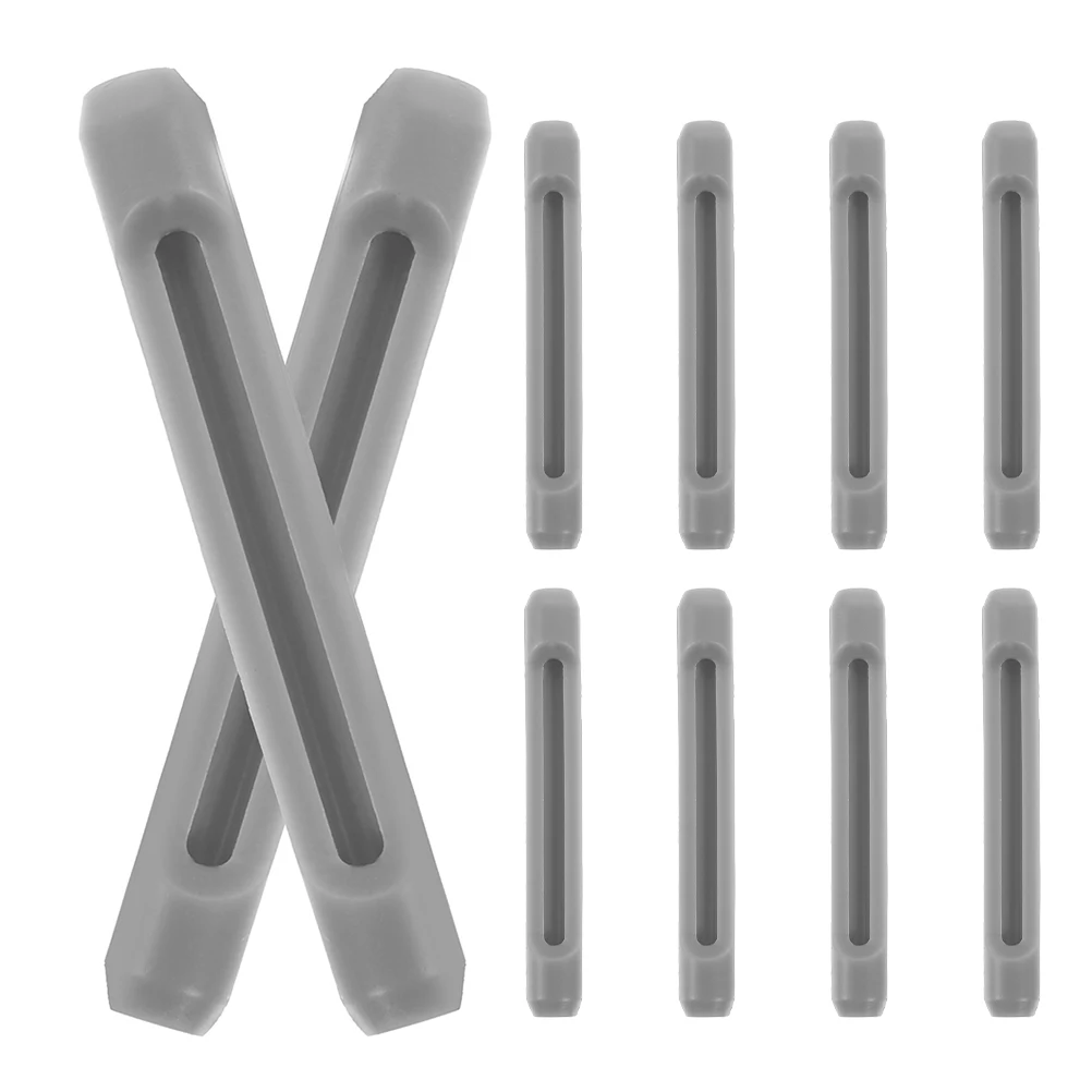 10 Pcs Eyeglass Accessories Anti Slip Glasses Ear Grips Silicone Small Slip Cushions Grey Hooks for Spectacle Temples