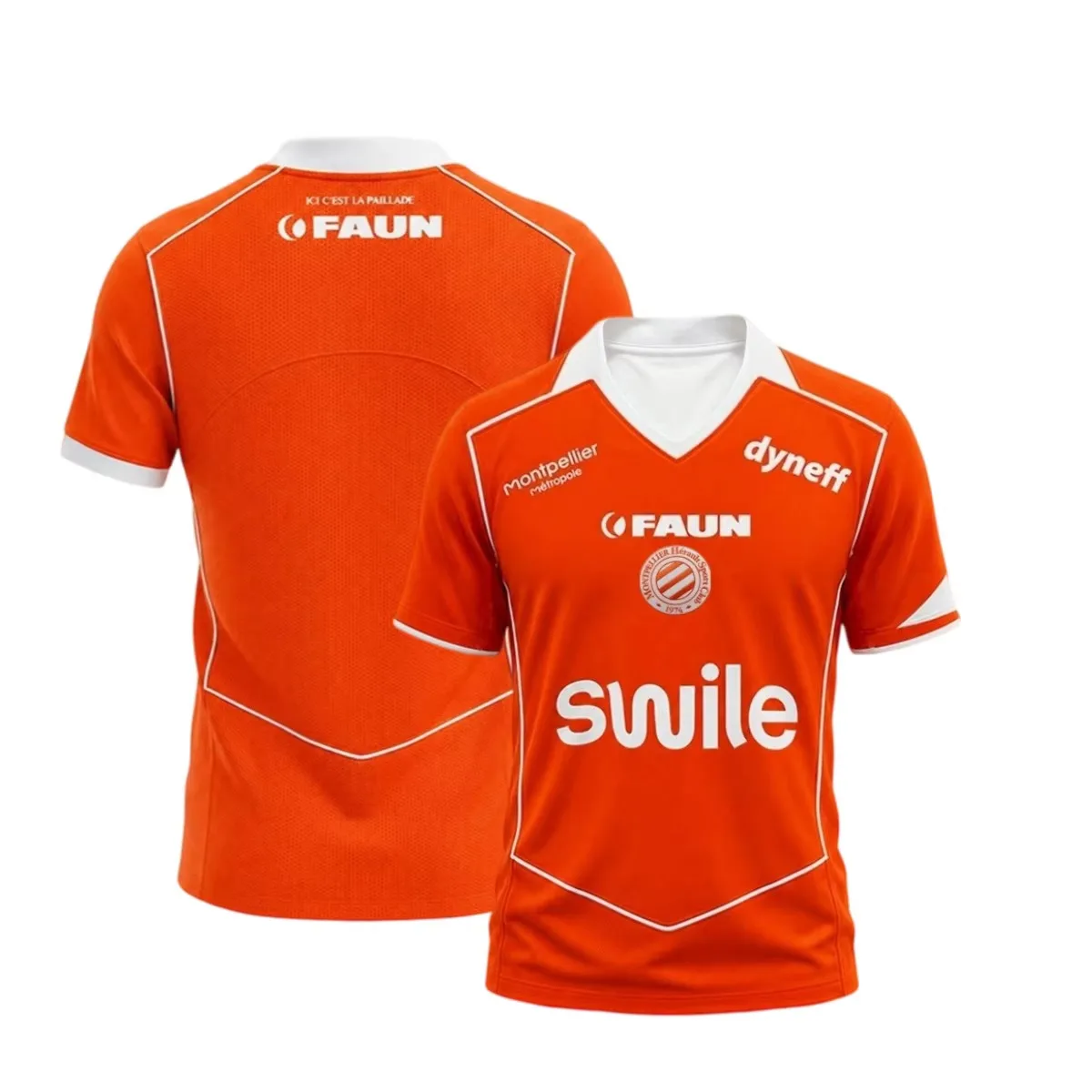 26-27 Montpellier club French football home Jersey T-shirt Men's and Women's Breathable Quick Drying Short Sleeved fan gift