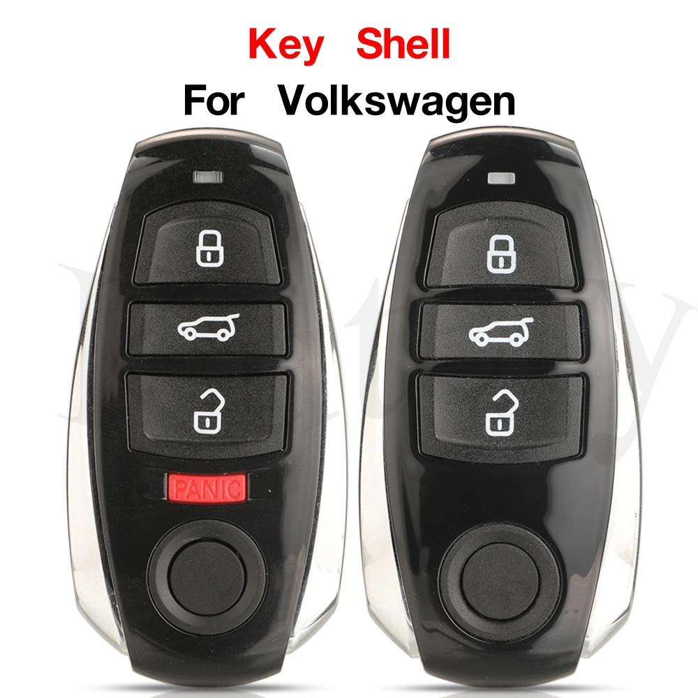 jingyuqin 5PCS 3/4 Buttons Folding Remote Control Car Keys Shell Flip Case For Volkswagen VW Touareg 2011-2014 Replacement