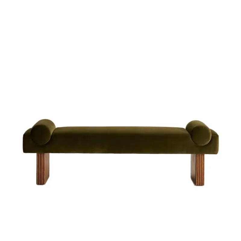 LTT Nordic simple solid wood porch home shoe change sofa cloakroom casual long sofa stool
