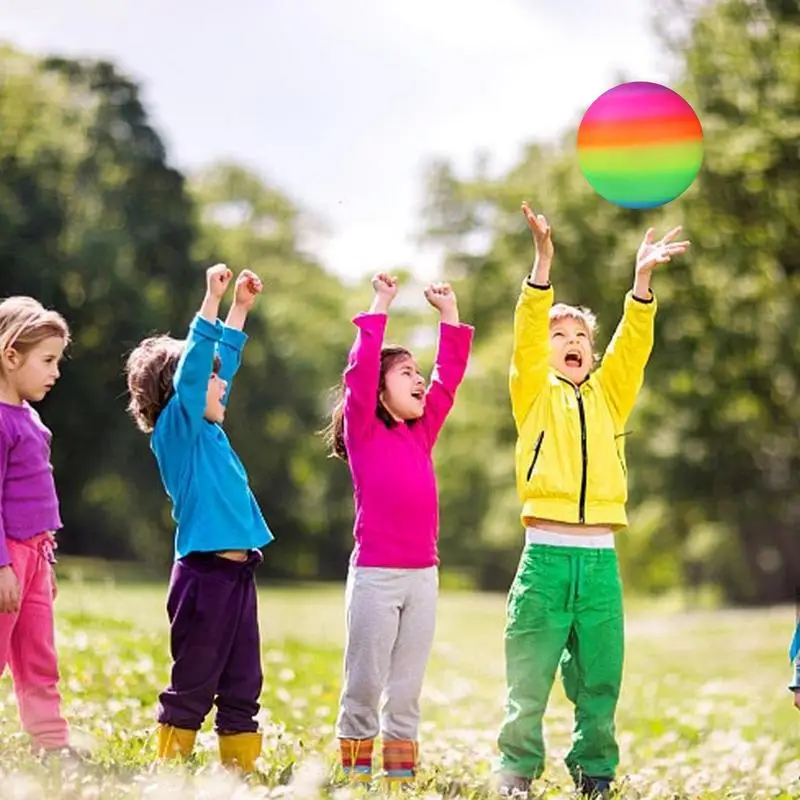 Regenbogen Basketball Ball Regenbogen Spielplatz Bälle Kinder aufblasbare Fußball Spielzeug Spielplatz aufblasbare Spielzeuge für Outdoor-Sportspiele