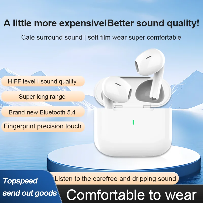 

Wireless Bluetooth earphones with ultra long battery life, compact and comfortable in ear design, simple appearance