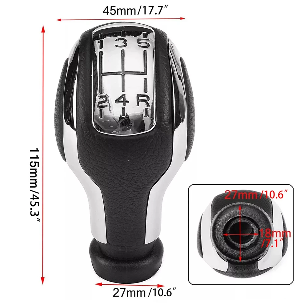 For Pe-ugeot 207 Cit-roen Shift Knob Shift Knob Car Interior Upgrade Black Du-rable Plastic Shift Lever Sleek Design