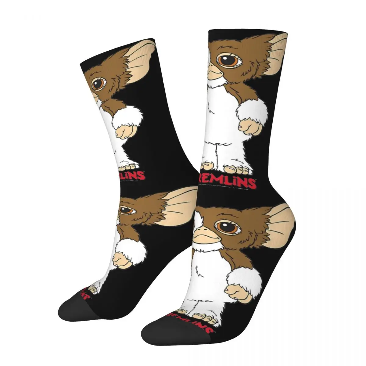 Kids Gremlins Gizmo Theme Design Crew Socks Merchandise for Unisex Sweat Absorbing Dress Socks