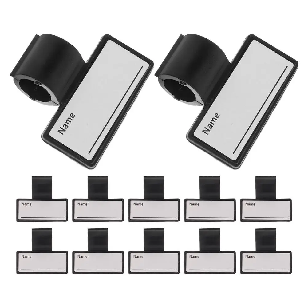 12Pcs Stethoscope Name Plates Blank Id Tag Clip Lightweight Wear-Resistant Plastic Name Badge for Equipment Stethoscope