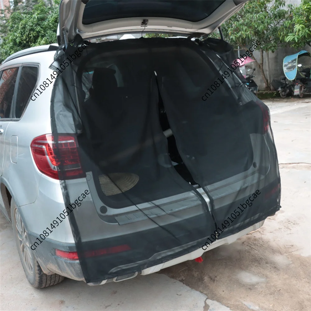 Trunk Sunshade Cover Mesh Boot Door Privacy Curtains Car Mosquito Net Magnetic Curtains Insect-proof Curtain AUV Accessories