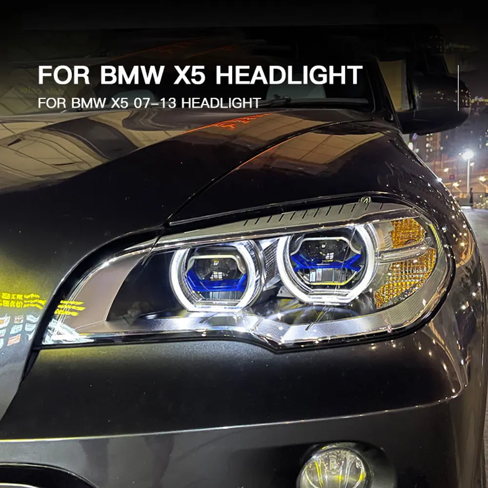 

Автомобильные светодиодные фары для BMW X5 E70 2007-2013, модифицированные передние фары, светодиодные фары DRL в сборе Plug and Play