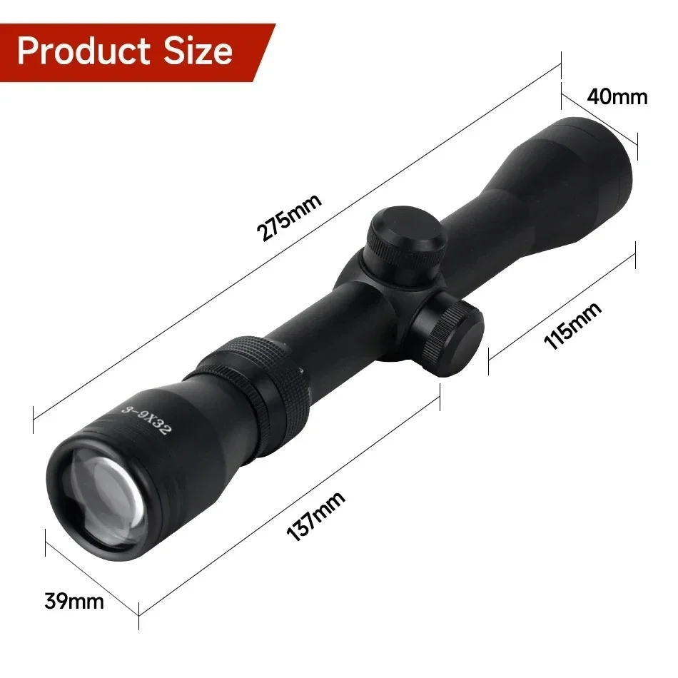 التكتيكية 3-9x32 البصرية Riflescope في الهواء الطلق اطلاق النار Crosshair شبكاني الادسنس طويلة المدى اطلاق النار البصر صالح 11 مللي متر/20 مللي متر السكك الحديدية جبل