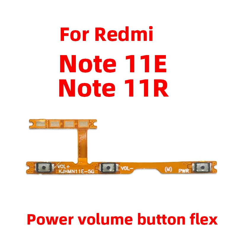 For Xiaomi Redmi Note 11E Power ON OFF Volume Camera Key Button Switch Flex Cable Replacement