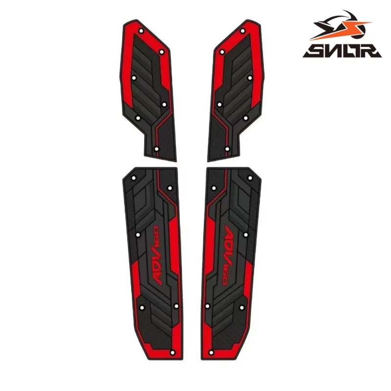 SNOR Rubber Anti‑Slip Floor Foot Mat For Honda ADV160 2021‑2024 Dirt‑Proof Pedal Cover Scooter Modification Parts