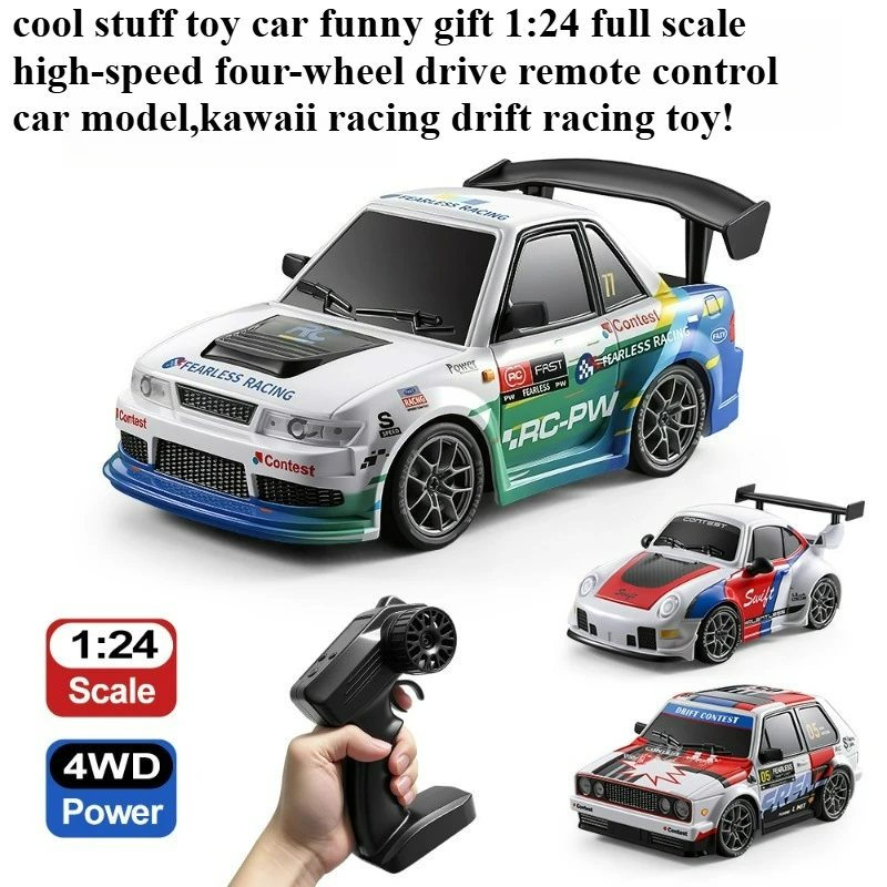 Cool Stuff Toy Car Funny Gift-Hot 1:24 High-speed 4WD Rc Drift Car,Remote Control Car Model,Kawaii Racing rc cars,toys for Kids