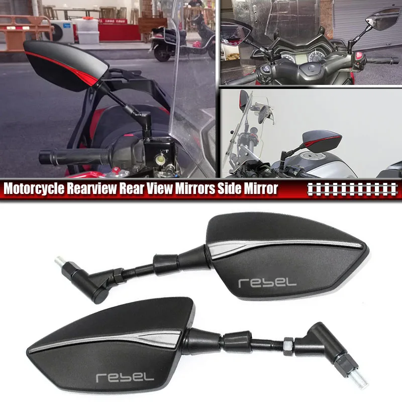 Fit For CL500 Rebel 500 Rebel 250 Rebel 1100 CMX500 CMX1100 Motorcycle Side Rear View Rearview Mirrors
