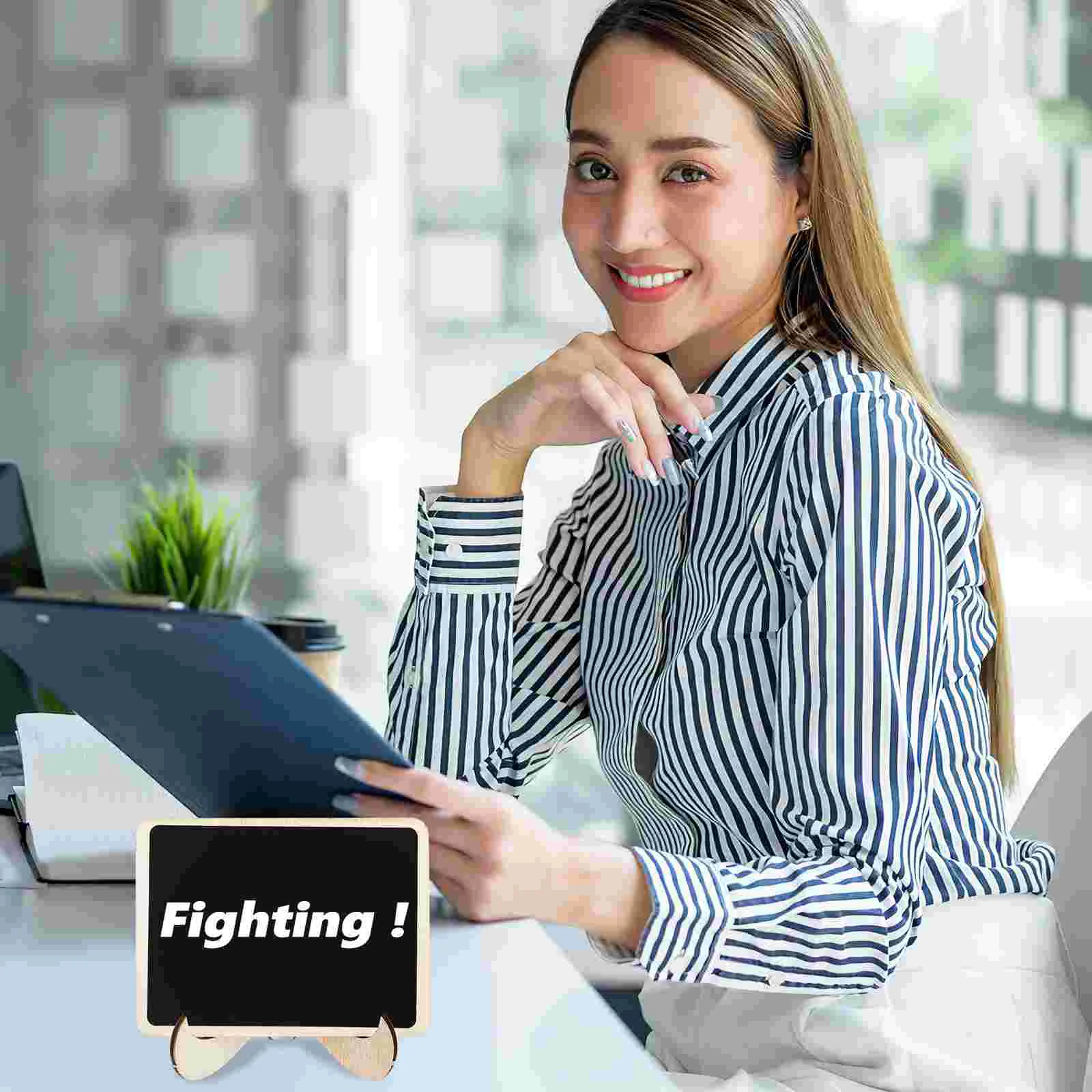 15 Pcs Mini Vertical Pvc Sticker Writing Board with Stand Blackboard Chalk Sign Stickers Small Chalkboard Food Labels Buffet