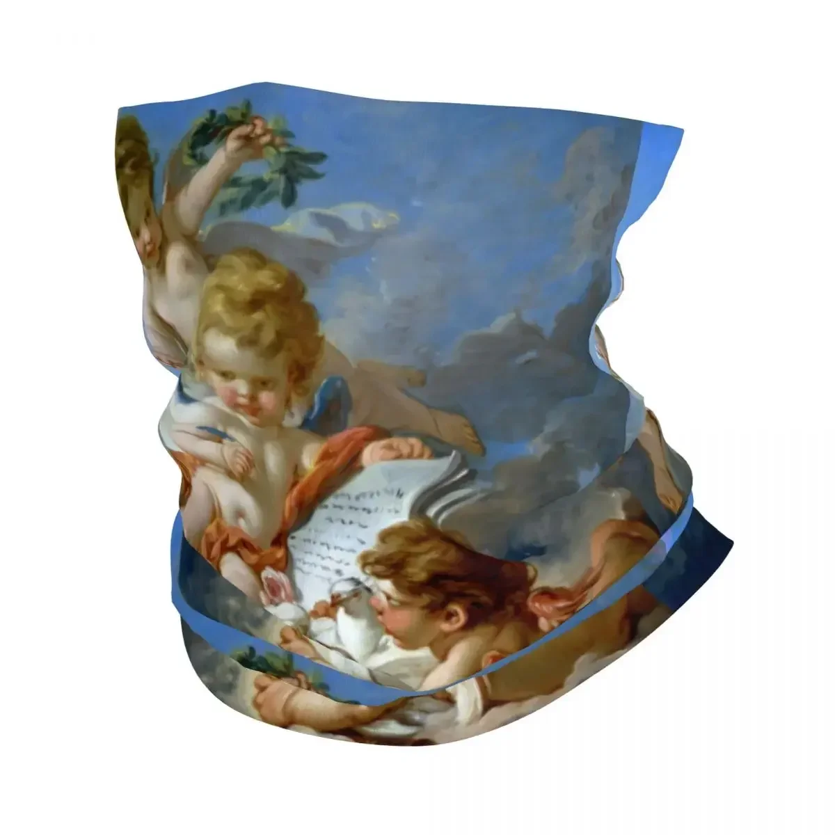 Aesthetic Renaissance Angel Bandana Neck Warmer Men Women Winter Ski Tube Scarf Gaiter Boucher Rococo Art Face Cover