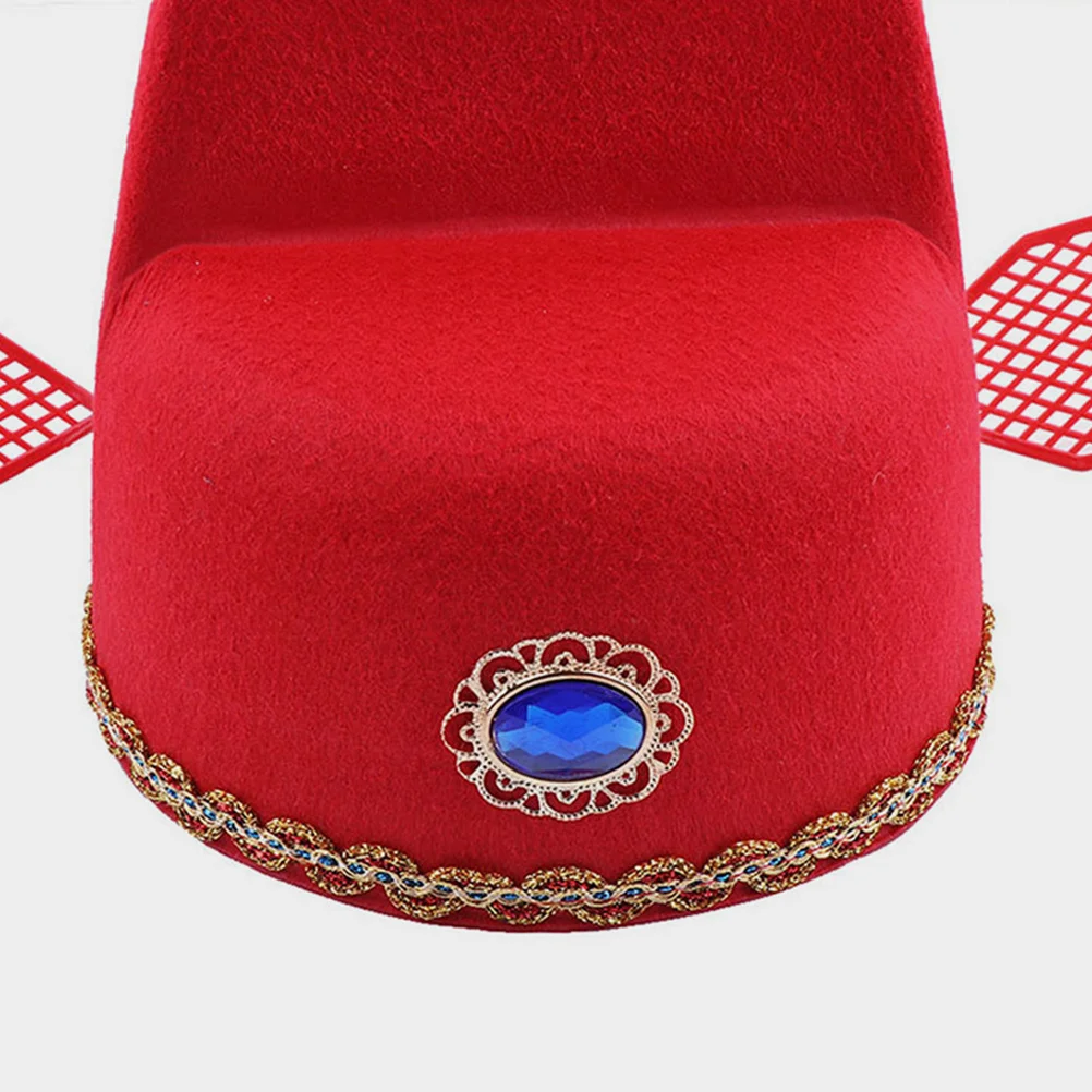 

Decorative Chinese Style Felt Hat Prop Comfortable Lightweight Party Headdress Cosplay Performance Costume Accessory