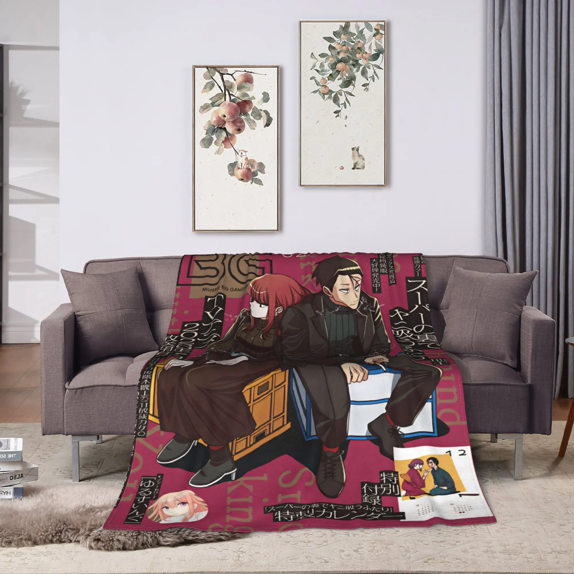 Smoking Behind the Supermarket with You Blanket Quality Warm Soft  Throw Blanket Autumn Travel Bedroom Fashion Bedspread