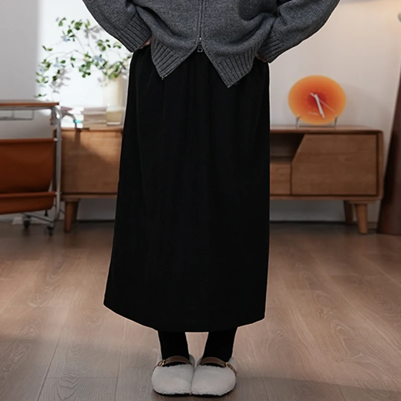 

Faionable Casual Corduroy Straight Skirt for plus Size Women Deep Autumn Versatile Leisure Sensation Big Size Women's Skirt