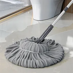 2023 New Fiber Mop Household Living Room Bedroom Floor Mop Rotary Manual Dehydrating Mop Home Bathroom Cleaning Tool