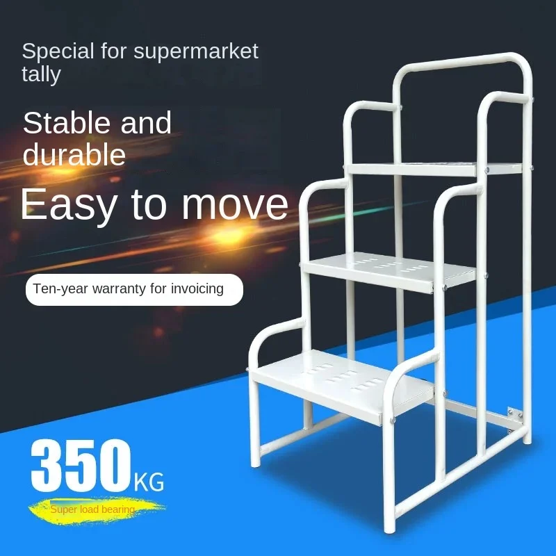 Warehouse Climbing Vehicle 2-Step Ladder 3-Step Ladder Library Supermarket Shelf Household Mobile Goods Elevator Climbing Mobile