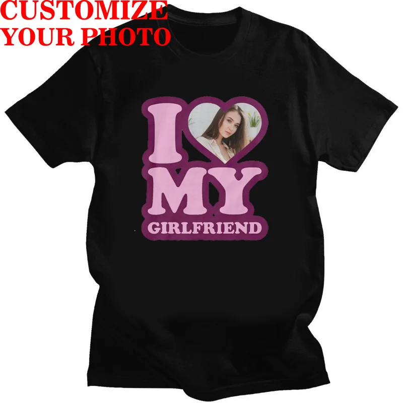 I Love My Girlfriend Shirt I Heart My-Girlfriend Custom Shirt GF T-Shirt Boyfriends Gifts Valentine's Day Costume Graphic Tops