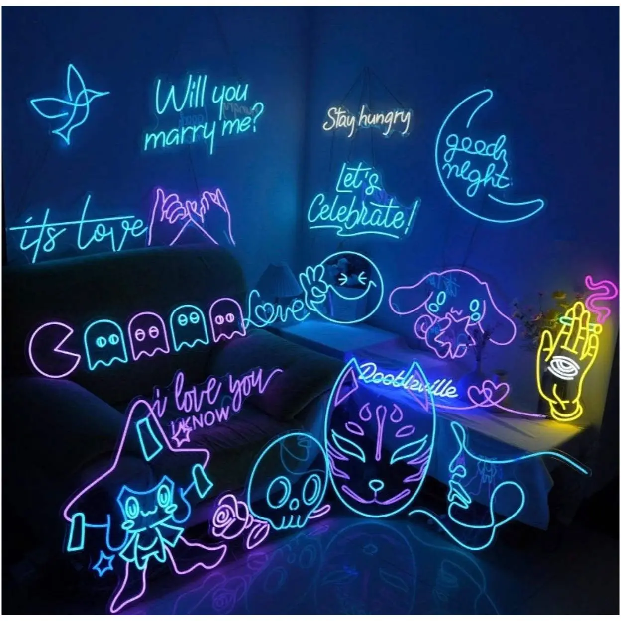 Custom neon sign wholesale Personalized Christmas party neon lights for wall