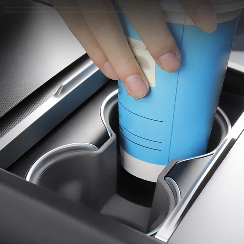 Promotion! Drink Cup Holder For Tesla New Model 3+ Central Control Armrest Box Fixed Water Cup Slot Storage Holder For Model 3