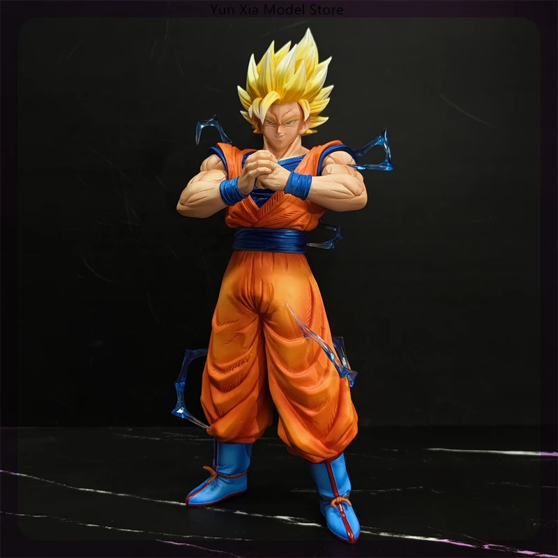 

30cm Dragon Ball Goku Super Saiyan 2 Standing Anime Figure Model Gk Statue Boys Collection Desktop Decoration Ornament Toys Gift