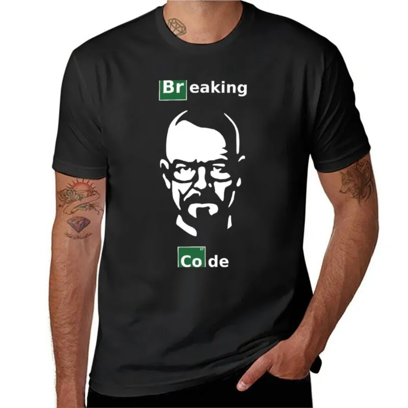 Breaking Code - White/Green Parody Design for Programmers T-Shirt Aesthetic clothing custom t shirts t shirt men