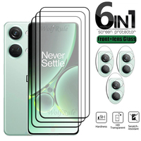 6-in-1 For Oneplus Nord 3 Glass Oneplus Nord 3 Tempered Glass Full Glue 9H Protective Screen Protector Oneplus Nord 3 Lens Film