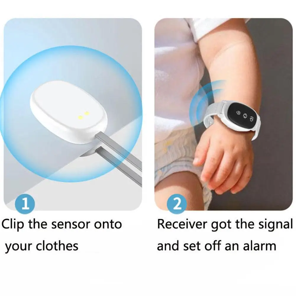 Portable Kids Bedwetting Alarm Wireless USB Rechargeable Wearable Vibration Reminder For Children Potty Training Elderly Baby view 4