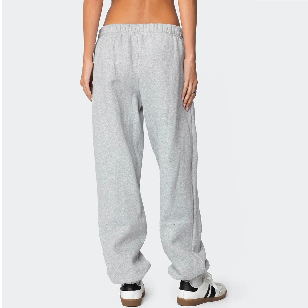 แฟชั่นสตรีกางเกงกีฬาลำลองวิ่งออกกำลังกายจ๊อกกิ้งกางเกงขนแกะที่อบอุ่นคู่แข็งแรงกลางแจ้งกางเกงวอร์มสตรีทแวร์