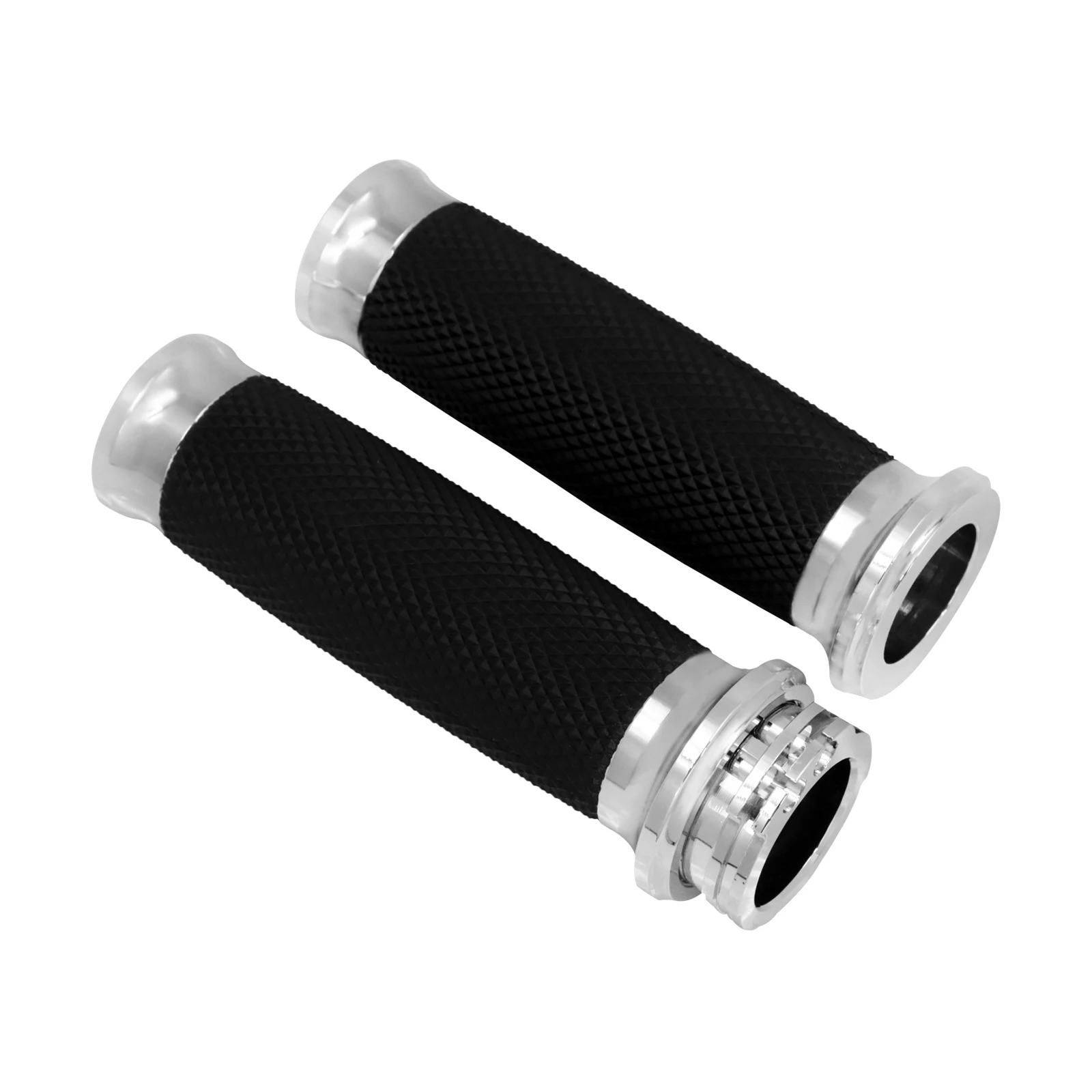 오토바이 1.25'' 알루미늄 고무 핸들바 핸드 그립 할리 투어링 다이나 스포츠스터 883 1200 소프테일 VRSC XL XR 커스텀용