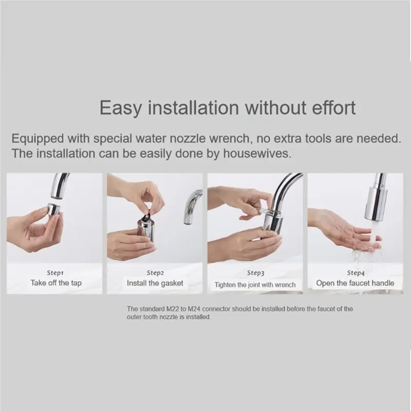 ABWZ-For Kitchen Faucet Water-Saving Adapter Non-Contact Faucet For Kitchen Bathroom Faucet