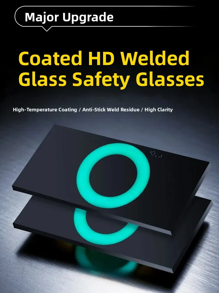 Coated Welding Glasses Blue Green Light Protection Black Glass Argon Arc Welding Helmet Welding Shield Glasses Safety Goggles