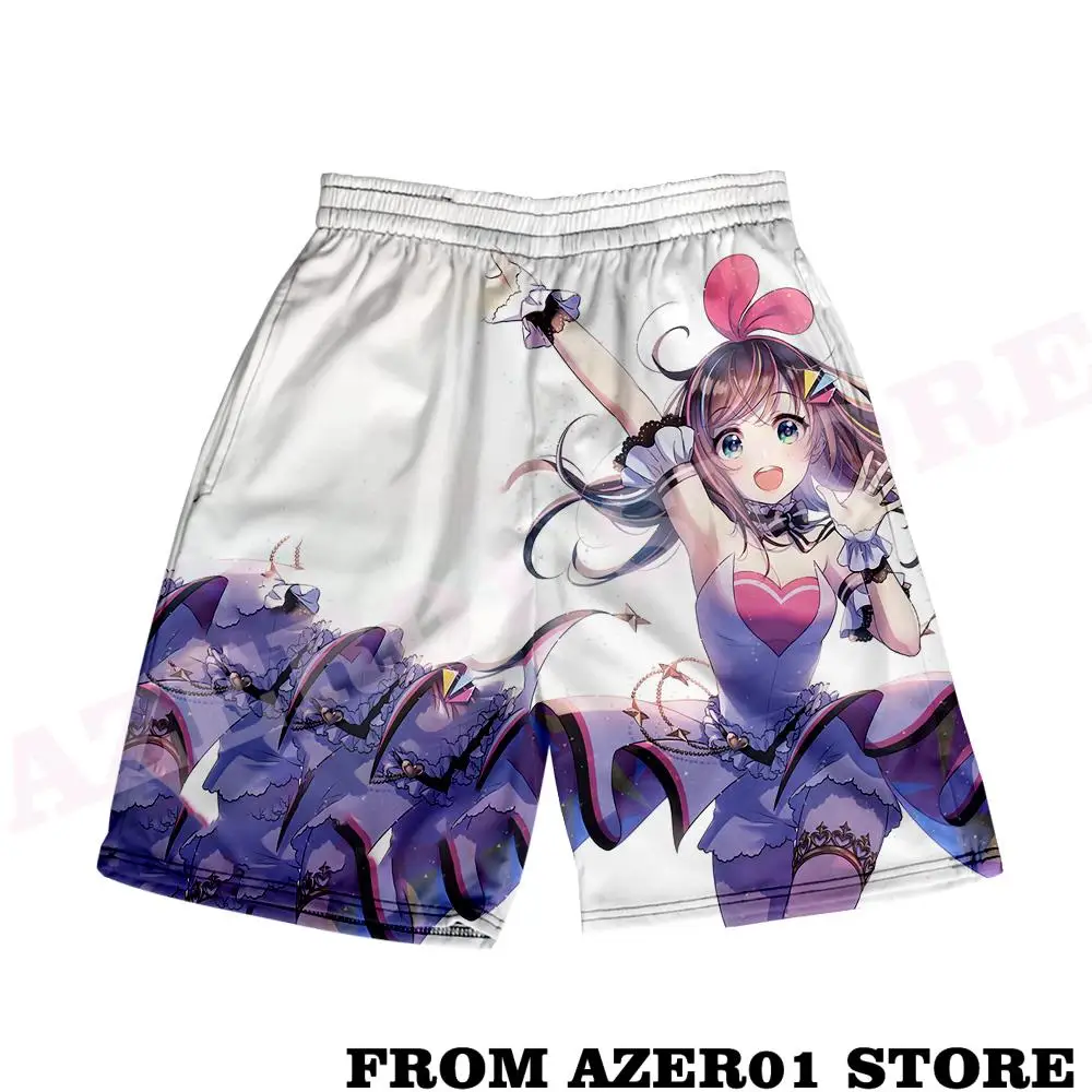 Holive VTuber Kizuna AI Merch 3D Print letnie wakacje kobiety/mężczyźni z elastyczną gumką w pasie w stylu Streetwear szorty Kawaii spodenki plażowe spodnie